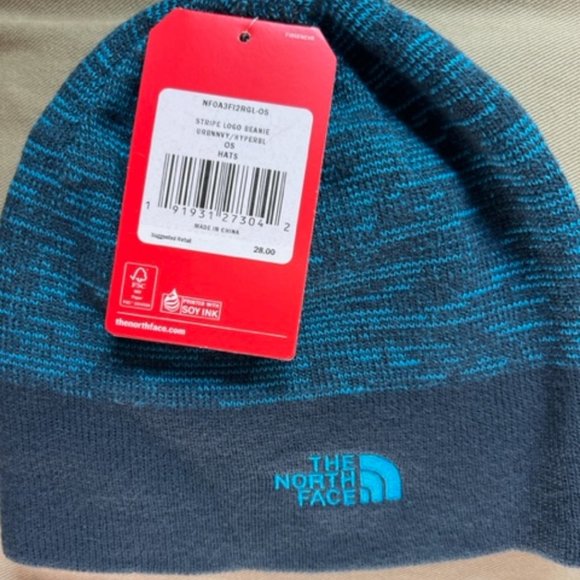 The North Face Stripe Logo Beanie - Picture 3 of 5